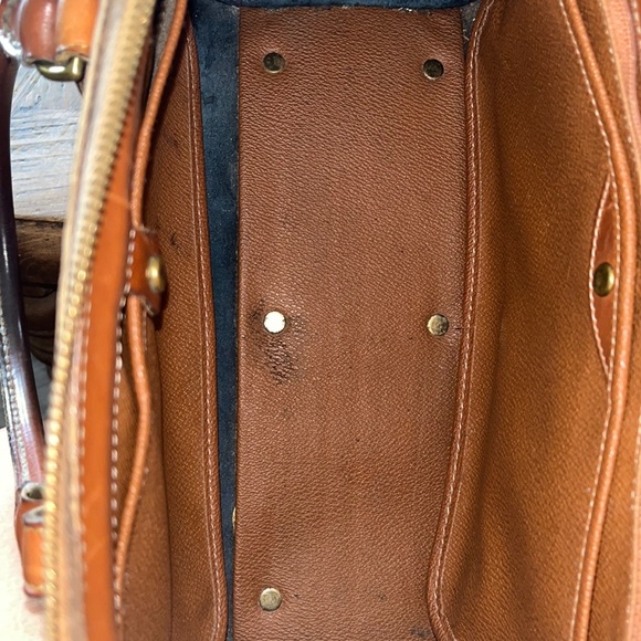 VINTAGE DOONEY & BOURKE SATCHEL R729 NAVY/BRITISH TAN TRIM - Picture 16 of 16